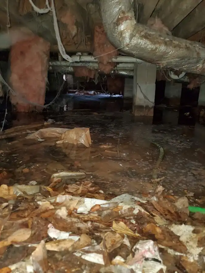 Crawl space flood assessment for Commercial Water Damage Restoration in Pleasant Prairie