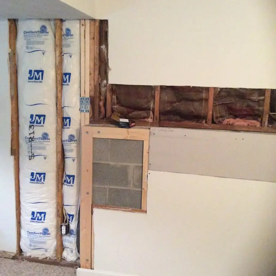 Wall insulation replacement during Structural Drying in Pleasant Prairie